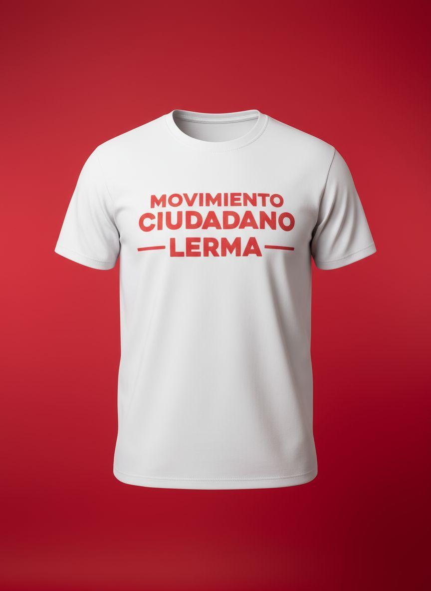 Playera blanca para campaña política y publicitaria